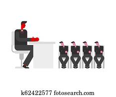 Boss and managers meeting. Chief and subordinates. Business office life Boss and managers meeting. Chief and subordinates. Business office life