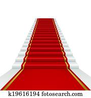 Red carpet with ladder Red carpet with ladder