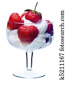 strawberries with cream