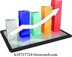 鮮艷, 3d, 背景, 統計數字, 樣板, 發展圖表, 矢量