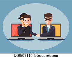 Cyber security and crime concept Cyber security and crime concept