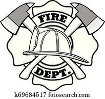 Firefighter Badge Illustration Firefighter Badge Illustration