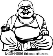 Big Belly Maitreya Happy Laughing Buddha Statue Stock Photography ...
