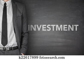 investition, auf, tafel