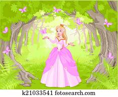 passeando, princesa, em, a, fantástico