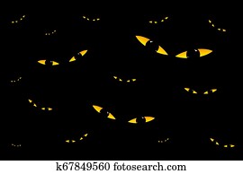 Spooky eyes in darkness - Halloween Spooky eyes in darkness - Halloween