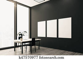 Stylish interior with posters Stylish interior with posters