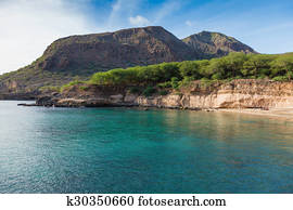 Tarrafal beach in Santiago island in Cape Verde - Cabo Verde