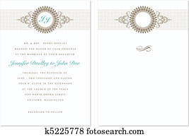 vecteur, pastel, mariage, cadre, ensemble