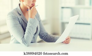 關閉, ......的, 婦女讀物, 報紙, 或者, 稅, 報告