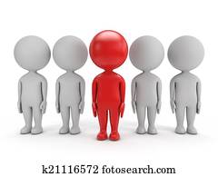 3d cute people - leadership 3d cute people - leadership