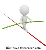 3d, קטן, אנשים, -, לוליין