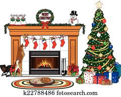 Christmas Stockings on Fireplace Christmas Stockings on Fireplace