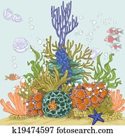 Coral reef illustration 1 Coral reef illustration 1