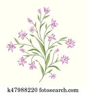 Flower set. Floral bouquet summer decorative collection for greeting card nature design Flower set. Floral bouquet summer decorative collection for greeting card nature design
