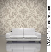 Modern sofa damask wallpaper Modern sofa damask wallpaper