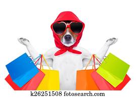 shopping dog shopping dog