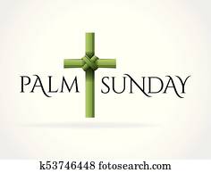 Christian Palm Sunday Cross Theme Illustration Christian Palm Sunday Cross Theme Illustration