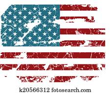 gamle, amerikaner flag