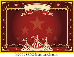 Horizontal red magic circus Horizontal red magic circus