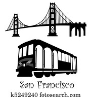 San Francisco Golden Gate Bridge and Cable Car Trolley San Francisco Golden Gate Bridge and Cable Car Trolley