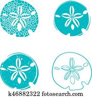 Sea Sand Dollar Design Set Sea Sand Dollar Design Set