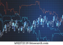 Stock chart on screen interface with index. Stock chart on screen interface with index.