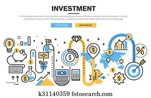 begriff, für, global, investition