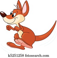 Cute Australian Kangaroo jumping Cute Australian Kangaroo jumping