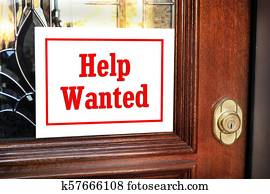 Help Wanted Sign. Help Wanted Sign.