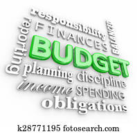 Budget 3d Word Collage Planning Finances Spending Saving Money