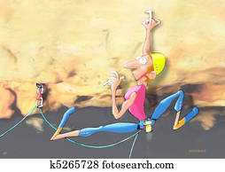 climber looks for stop