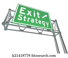 Exit Strategy Direction Green Freeway Road Sign Way Out Plan Exit Strategy Direction Green Freeway Road Sign Way Out Plan