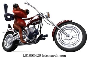 Fun frog - 3D Illustration Fun frog - 3D Illustration