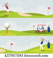 Golf, Golf Course Banner Golf, Golf Course Banner