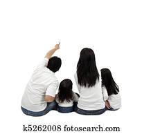 happy family on a white background 