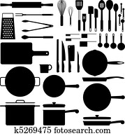 Kitchen utensil silhouette Kitchen utensil silhouette