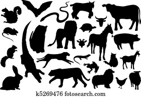 miscellaneous animal silhouettes miscellaneous animal silhouettes