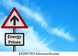 Photo realistic 'Energy Price Rise' sign Photo realistic 'Energy Price Rise' sign