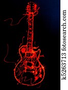 Red Electric Guitar Illustration Red Electric Guitar Illustration