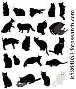 silhouette cats silhouette cats
