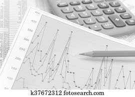 tabelle, von, finanziell, budget, calculat