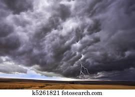 The thundercloud and lightning