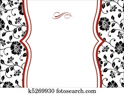 Vector Floral Red Floral Frame Vector Floral Red Floral Frame