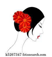 肖像画, の, スペイン語, 女