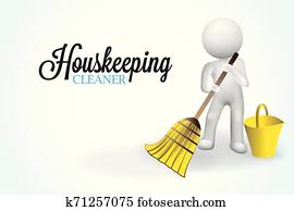 3D small people housecleaning 3D small people housecleaning