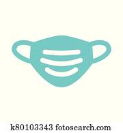 basic surgical mask vector icon basic surgical mask vector icon