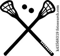 Crossed Lacrosse Sticks Crossed Lacrosse Sticks