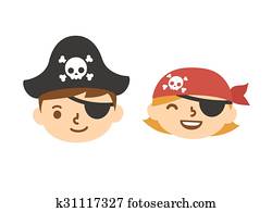 csinos, hildren, kalózkodik