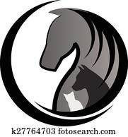 Horse cat and dog logo Horse cat and dog logo